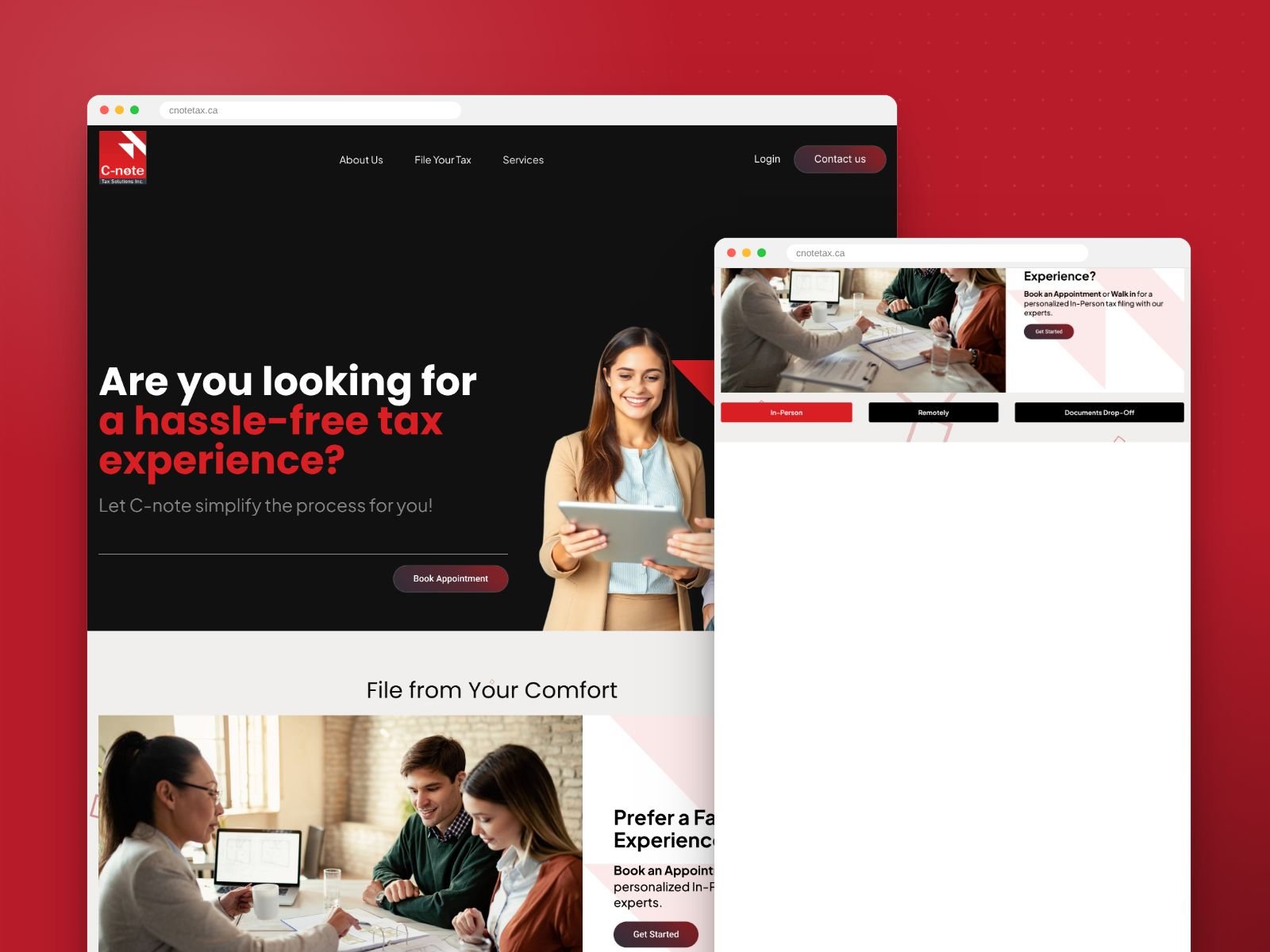 C-note Tax Solutions website