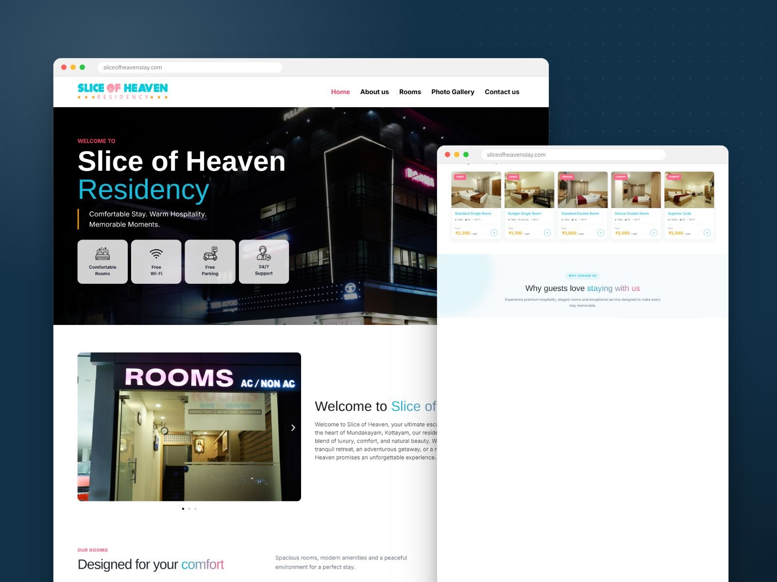 Slice of Heaven Stay website